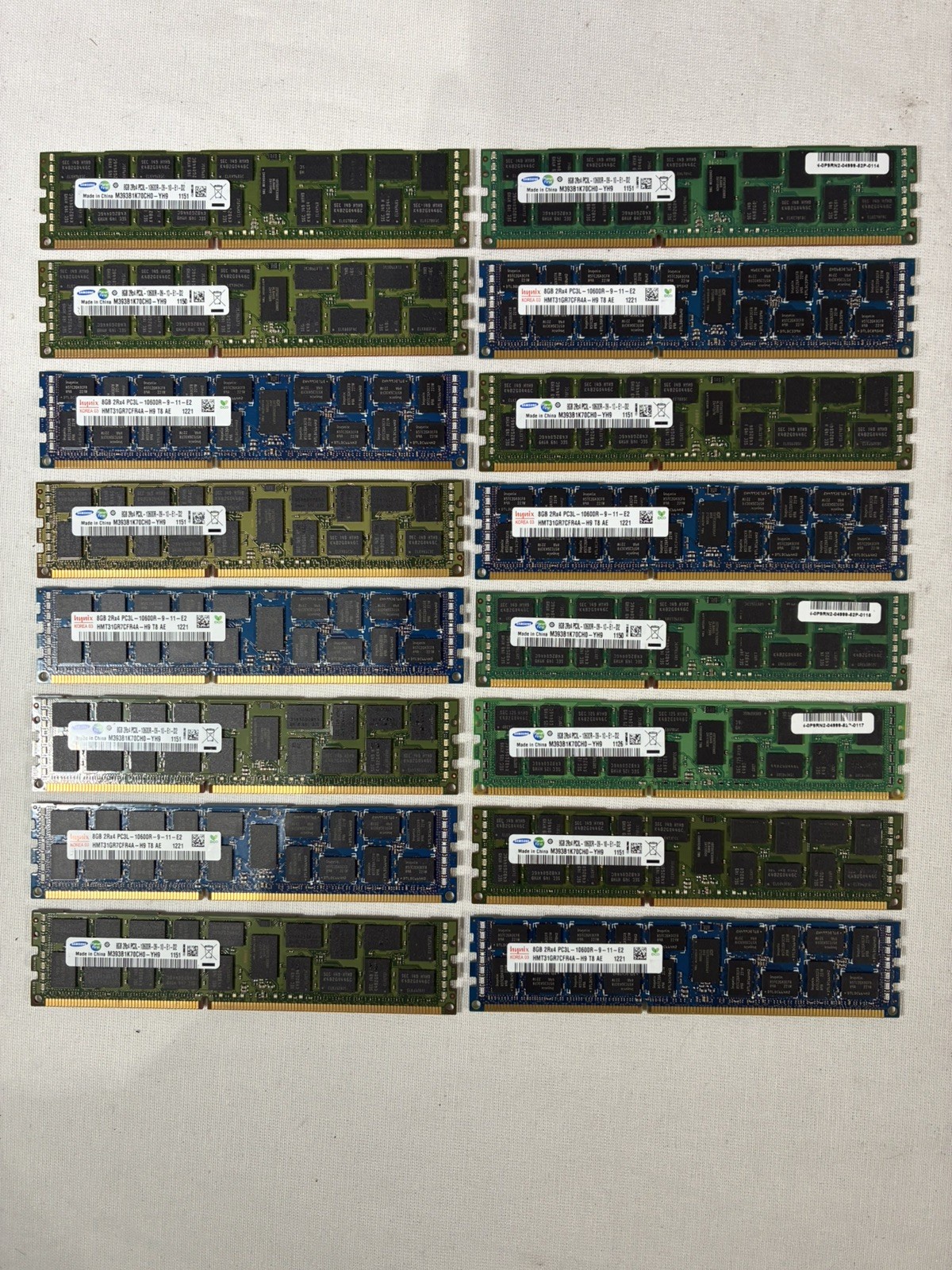 (Lot of 16) 8GB DDR3 PC3 ECC RDIMM Server RAM Memory Mix Speed Mix Brand (Lot of 16) 8GB DDR3 PC3 ECC RDIMM Server RAM Memory Mix Speed Mix Brand