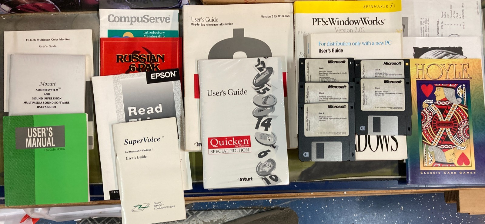 Vintage Computer Manuals and Disks - Windows 3.1, Epson, Quicken, and more Vintage Computer Manuals and Disks - Windows 3.1, Epson, Quicken, and more