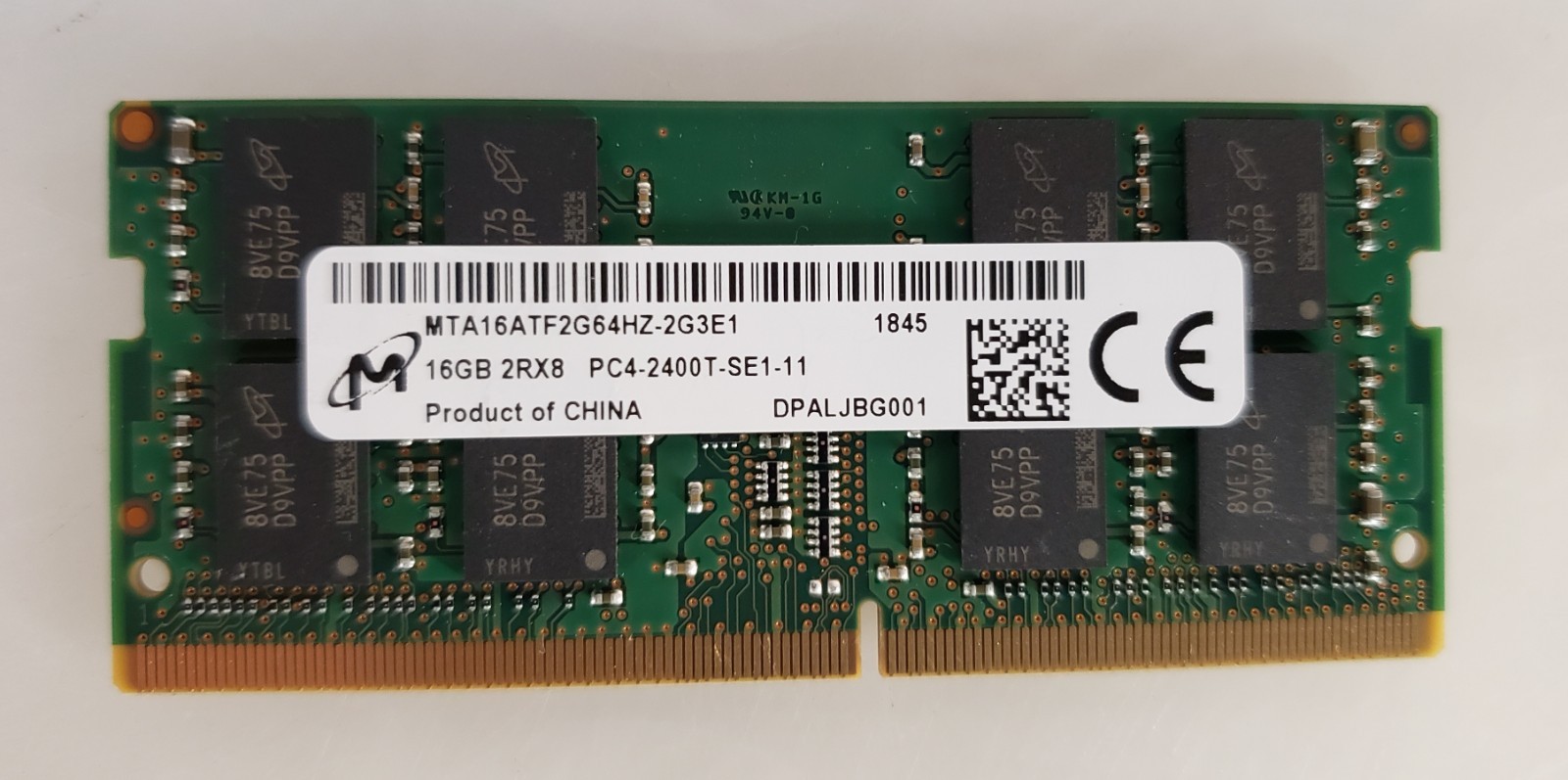 Micron 16GB 2Rx8 PC4-2400T-SE1-11 MTA16ATF2G64HZ-2G3E1 SO-DIMM Memory RAM