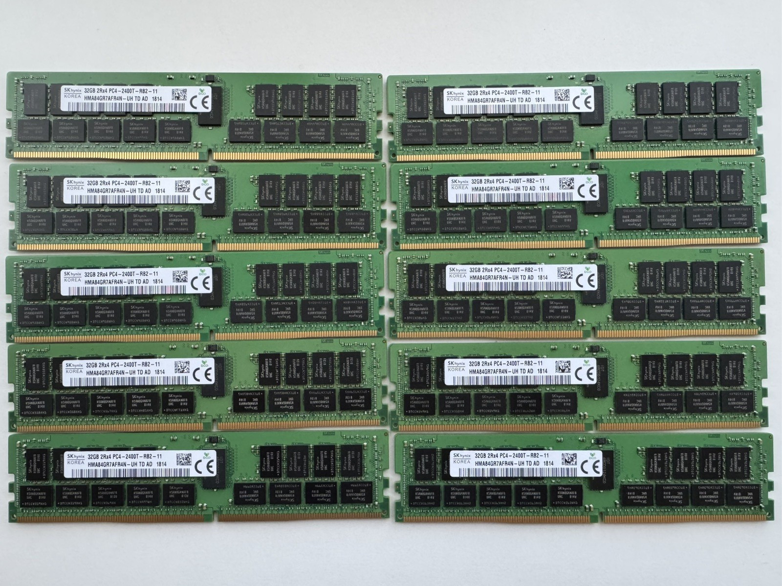 Lot of 10 SK Hynix 32GB 2Rx4 PC4 2400T HMA84GR7MFR4N-UH Memory (320G total) Lot of 10 SK Hynix 32GB 2Rx4 PC4 2400T HMA84GR7MFR4N-UH Memory (320G total)
