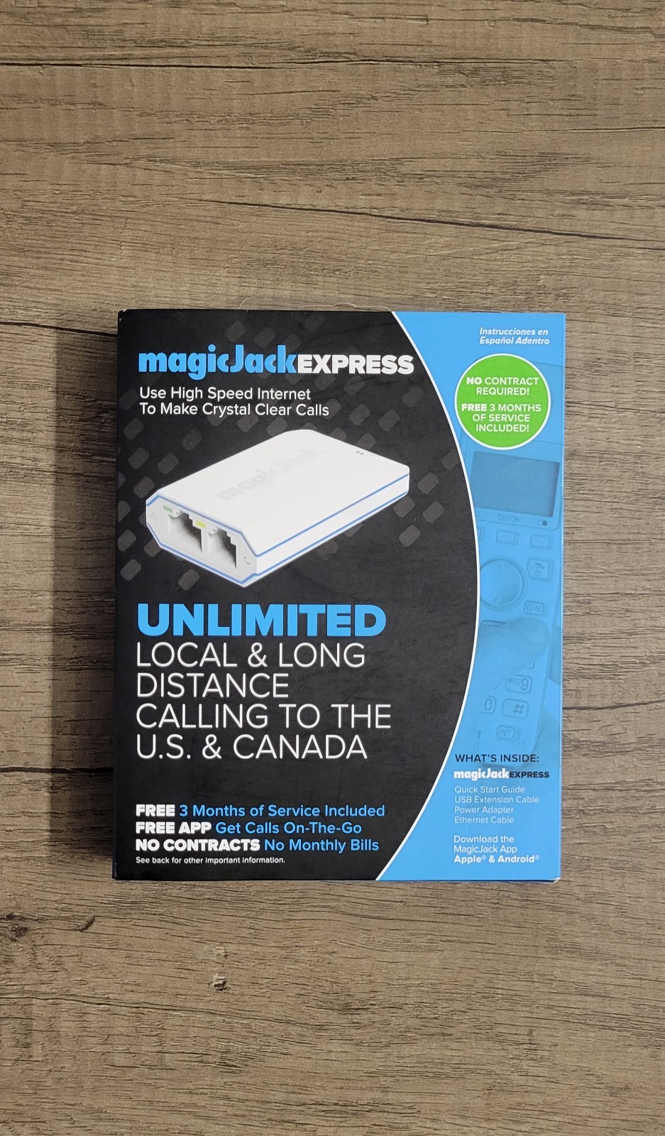 magicJack EXPRESS VoIP Phone Adapter White 1-Line Caller ID RJ-45/RJ-11 magicJack EXPRESS VoIP Phone Adapter White 1-Line Caller ID RJ-45/RJ-11