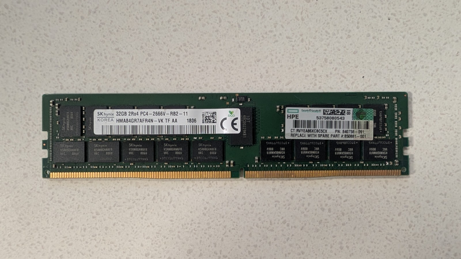 SK HYNIX HMA84GR7AFRAN-VK TF AA, 32GB, PC4, 2666V, Server Ram, SDRAM SK HYNIX HMA84GR7AFRAN-VK TF AA, 32GB, PC4, 2666V, Server Ram, SDRAM