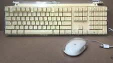 Apple Pro Keyboard M7803 Clear Jelly Vintage Mac with Mouse picture