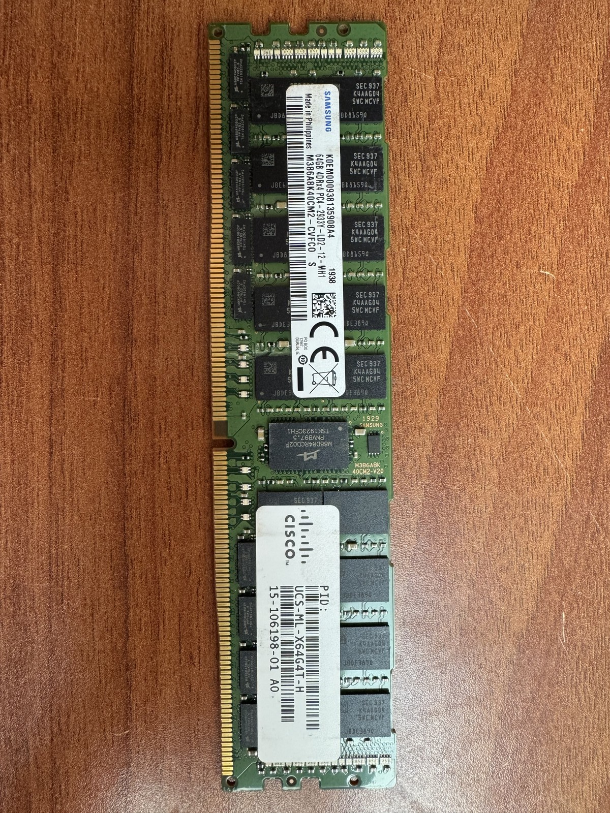 Cisco UCS-ML-X64G4T-H 64GB DDR4-2933 LRDIMM SN K0EM000938135908A4
