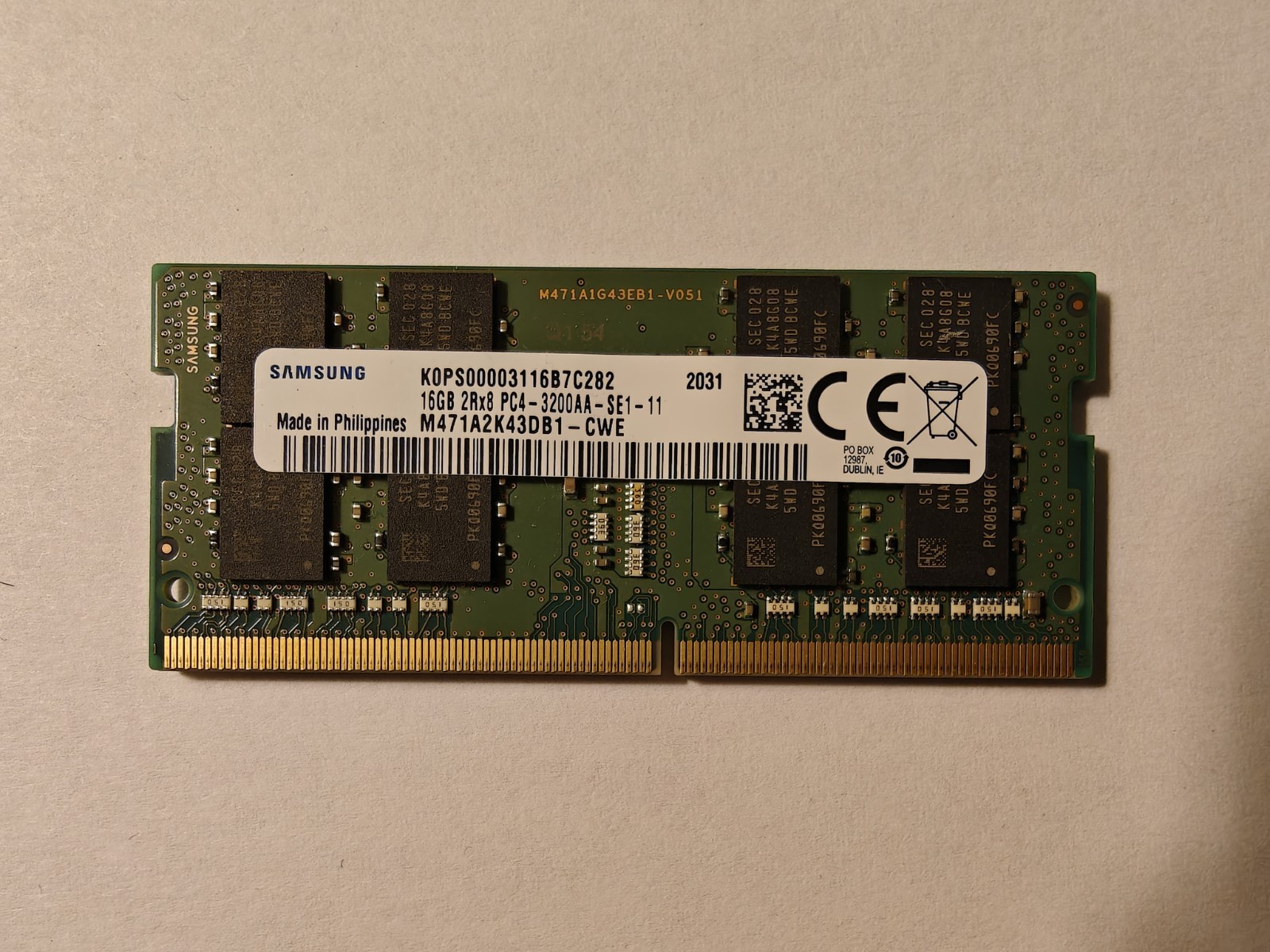 Samsung RAM 16g 3200 Tested