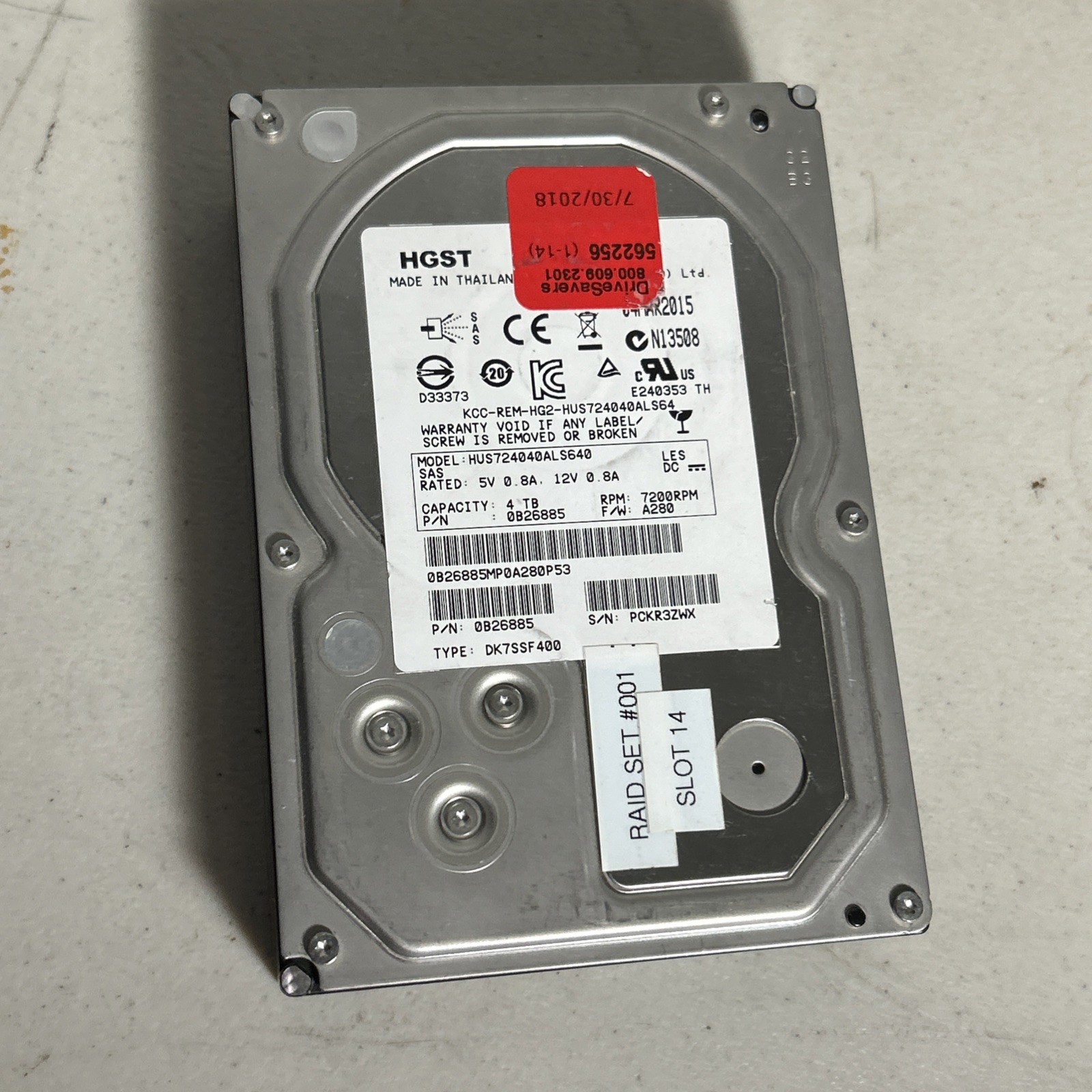 HGST 4TB SAS Hard Drive 3.5\