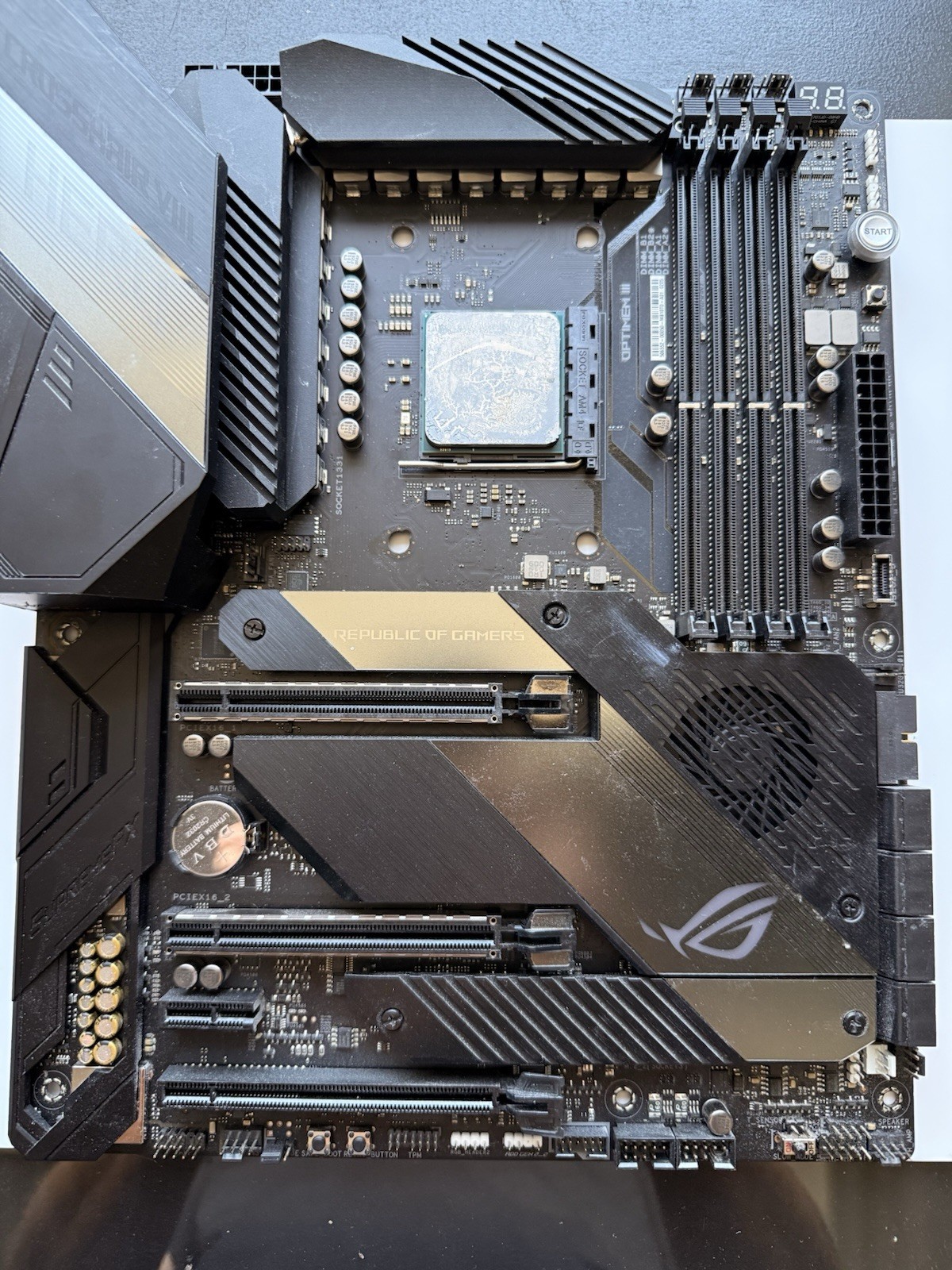 AMD Ryzen 7 5800X3D CPU W/ ASUS ROG Crosshair VIII Hero Motherboard