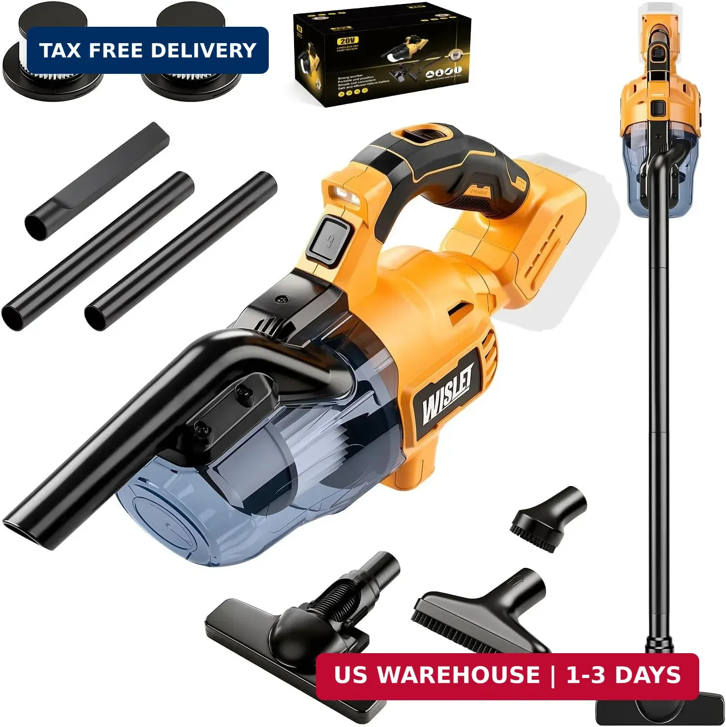 Cordless Handheld Vacuum Cleaner Compatible with DeWalt 20V Battery