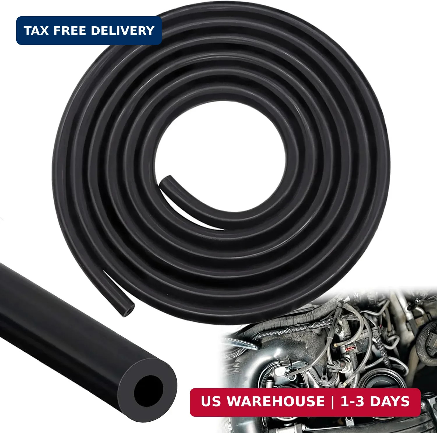 10Ft Vacuum Hose Automotive, ID 1/4 (6mm) High Performance Silicone Vacuum Hose 10Ft Vacuum Hose Automotive, ID 1/4 (6mm) High Performance Silicone Vacuum Hose