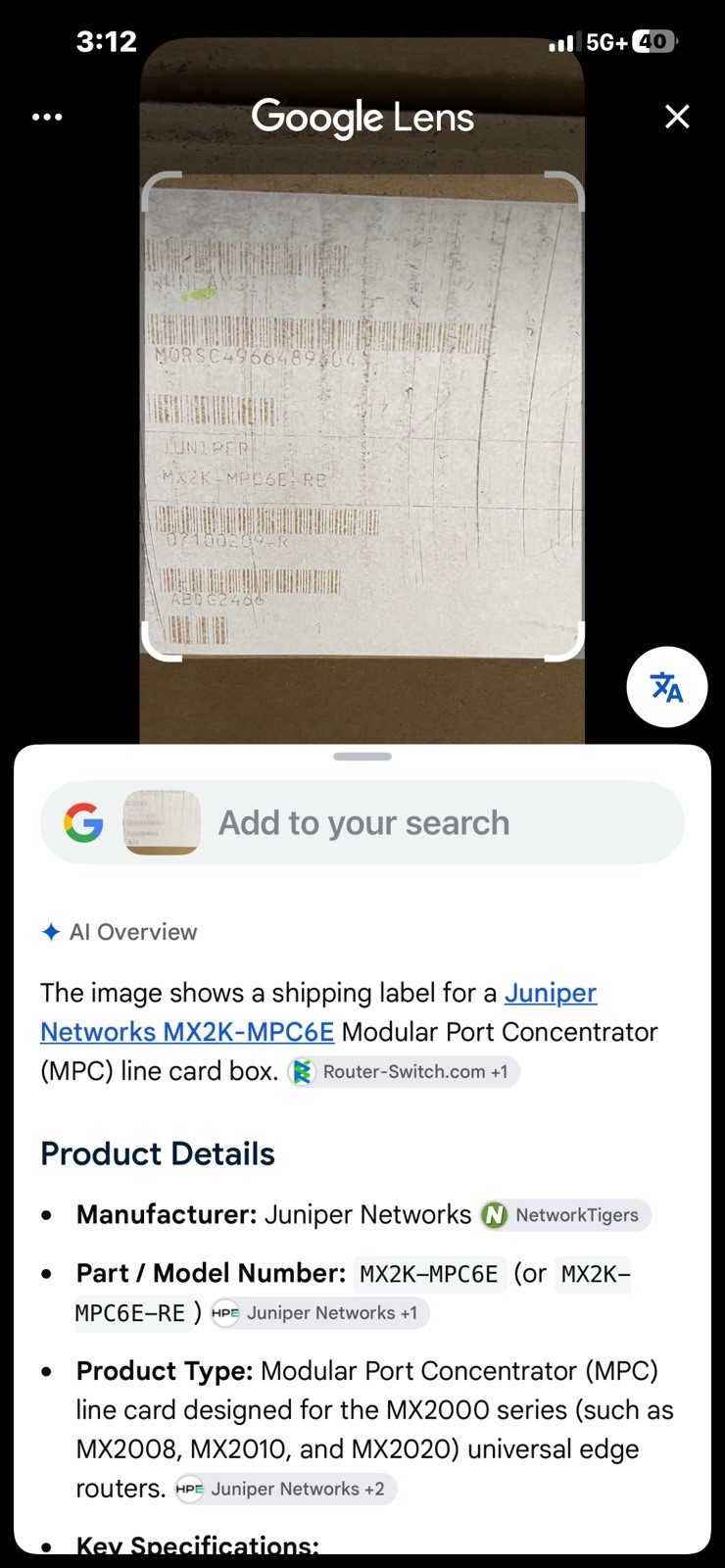 Juniper MX2K-MPC6E MPC6E 3D 480G 2 Slot Modular Port Concentrator Used Preowned Juniper MX2K-MPC6E MPC6E 3D 480G 2 Slot Modular Port Concentrator Used Preowned