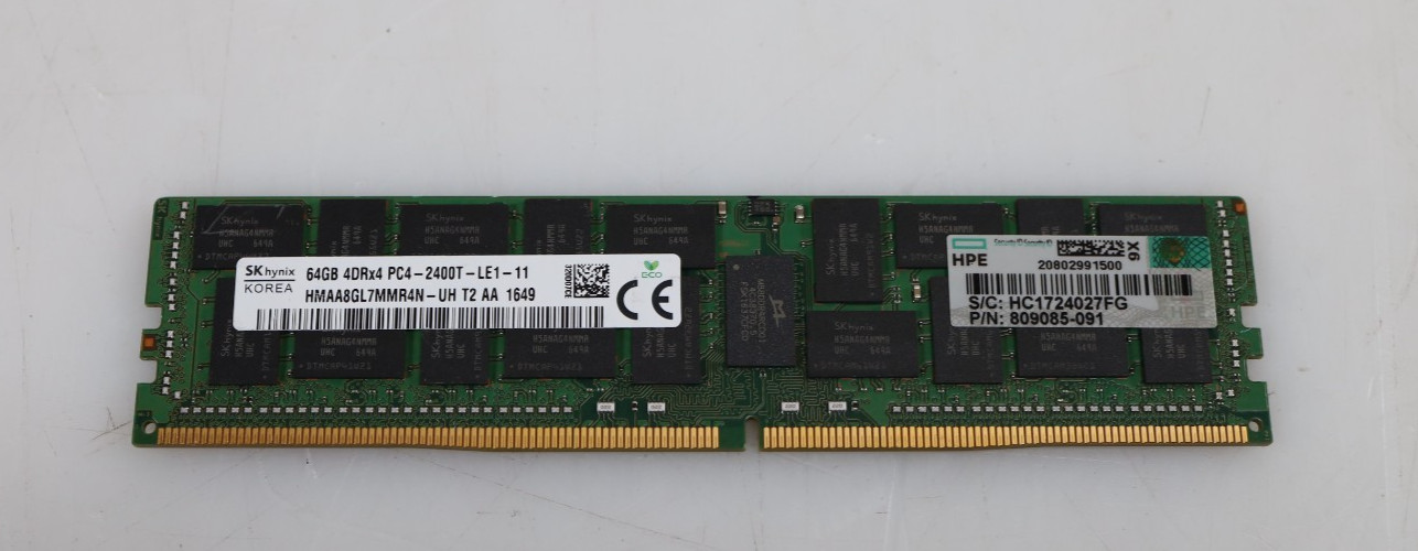 64GB SK Hynix HMAA8GL7MMR4N-UH T2 AA PC4-2400T LRDIMM Server Memory 1093 64GB SK Hynix HMAA8GL7MMR4N-UH T2 AA PC4-2400T LRDIMM Server Memory 1093