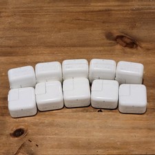 Lot of 10 Apple 12W USB Power Adapter Wall Charger Block iPad iPhone A1401 OEM picture