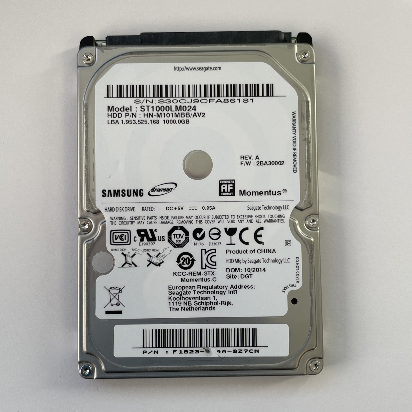 Samsung ST1000LM024 1TB 2.5