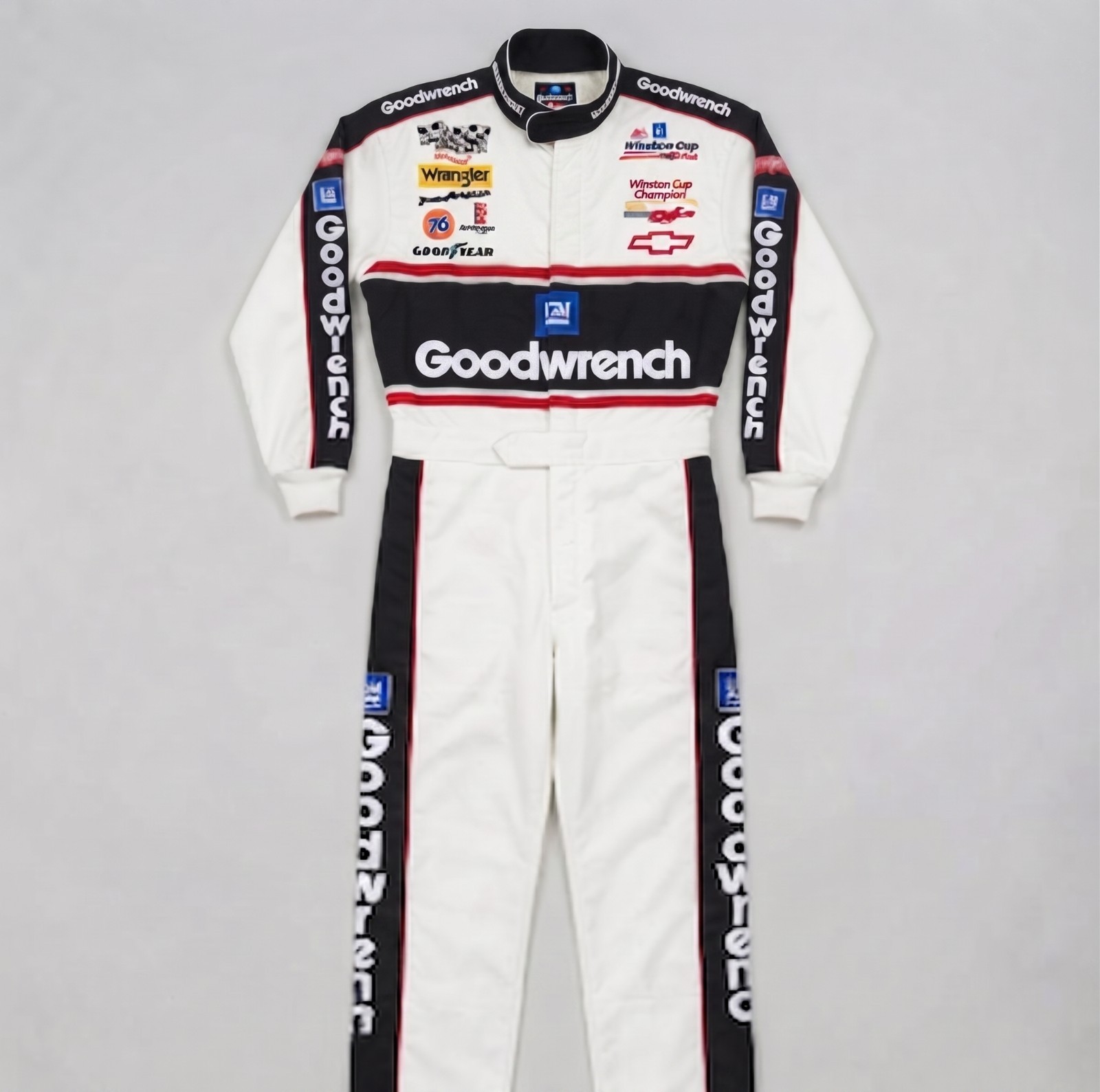 Vintage Dale Earnhardt Sr. Goodwrench NASCAR Racing Suit Level 2 FIA White Black Vintage Dale Earnhardt Sr. Goodwrench NASCAR Racing Suit Level 2 FIA White Black