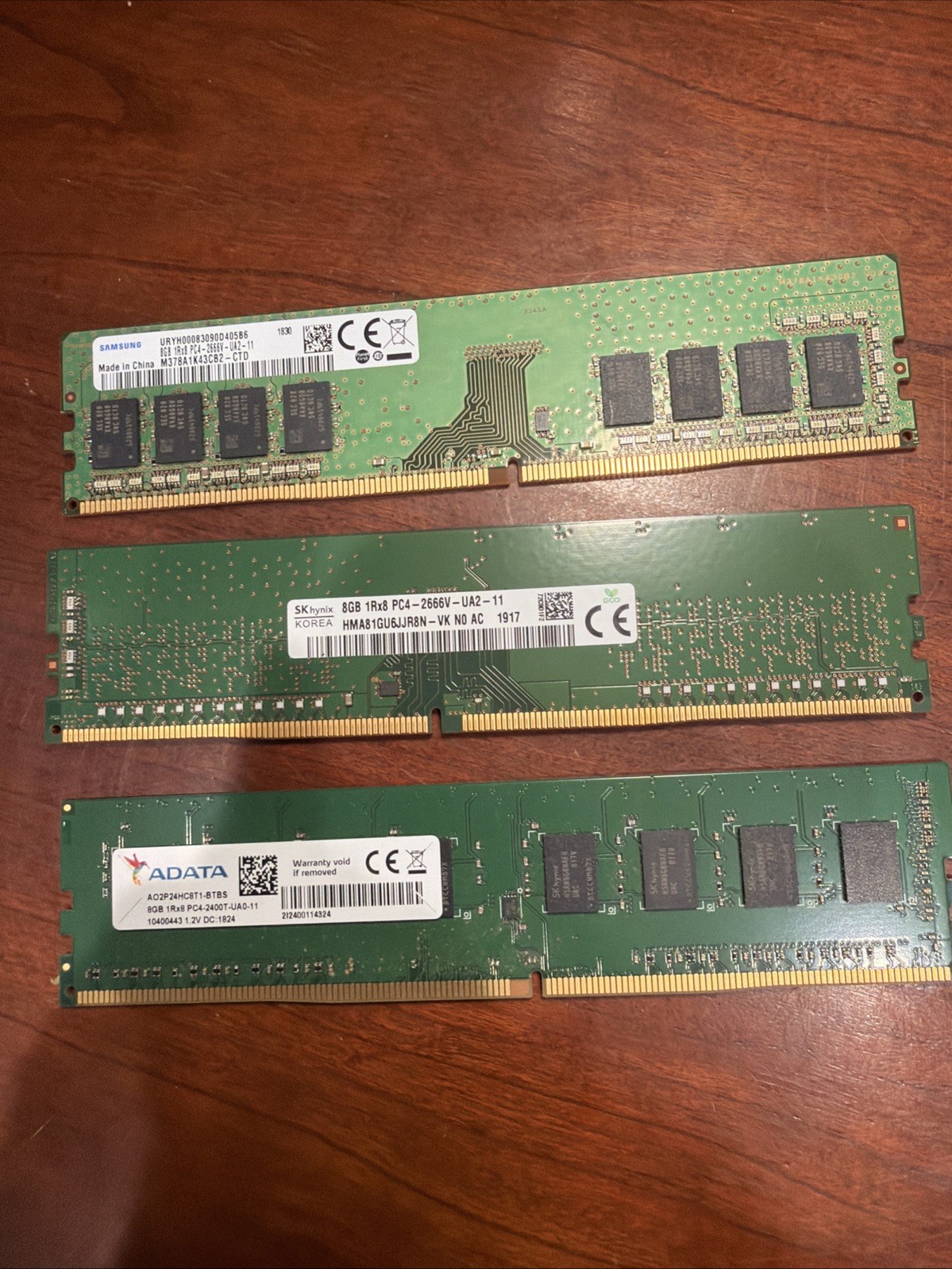 Mixed Lot 8GB PC4 Memory Ram Mixed Lot 8GB PC4 Memory Ram