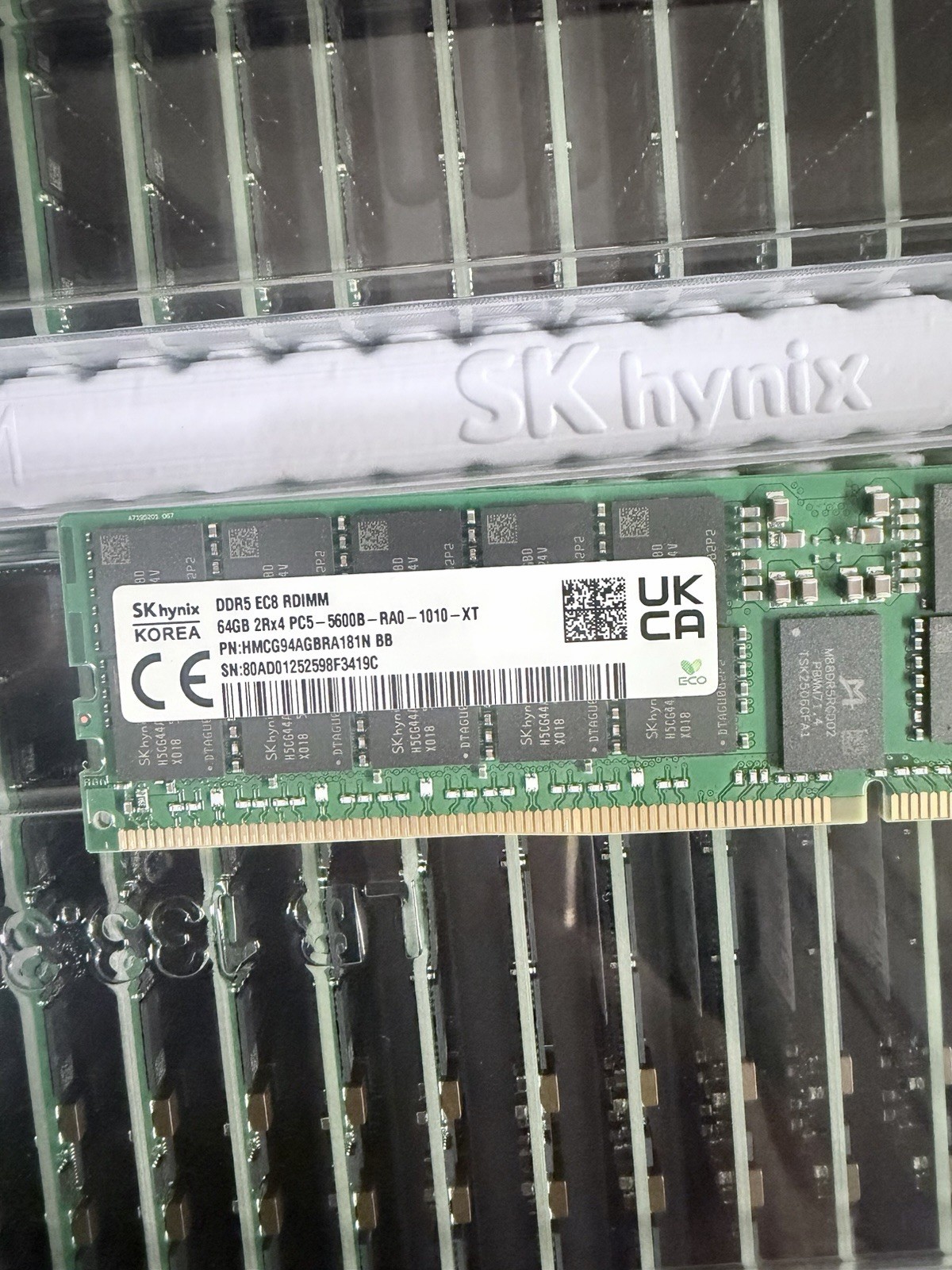 SK Hynix 64GB 2RX4 PC5-5600B-RA0 DDR5-44800 ECC RDIMM Memory HMCG94AGBRA181N