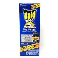 FREE SHIPPING Raid Max Mess Free Dry Fogger 3 ct Fresh Scent READ DESCRIPTION picture