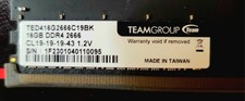 Teamgroup 16gb ddr4 2666Mhz Desktop 288-pin Single Ram Stick. picture