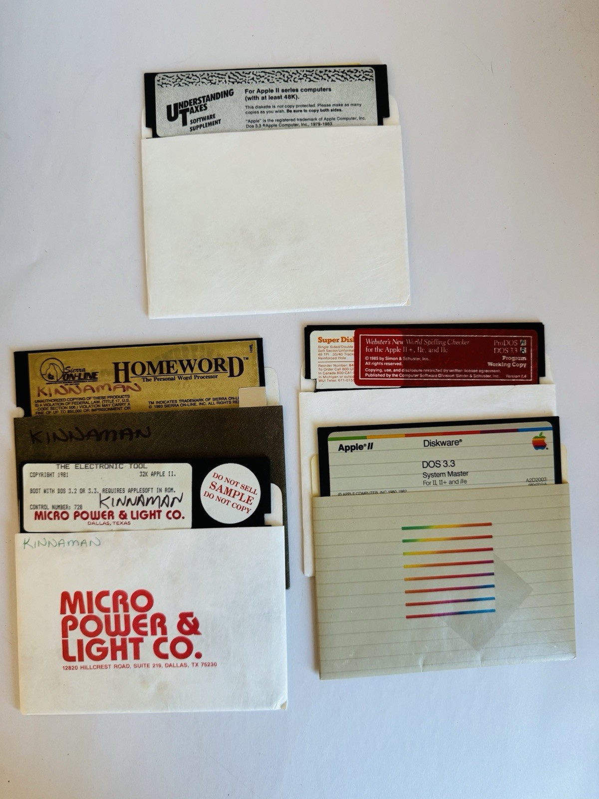 Vintage Apple II Software 5.25 Floppy Disk Lot DOS 3.3 HomeWord Webster’s 1980s Vintage Apple II Software 5.25 Floppy Disk Lot DOS 3.3 HomeWord Webster’s 1980s