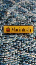 Vintage Apple Macintosh Computer Rainbow Logo Lapel Pin 1980s Mac Plus EXCELLENT picture