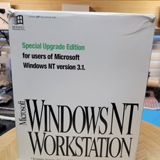 Vintage Microsoft Windows NT 3.51 Workstation 3.5 Floppy Big Box Complete No COA picture