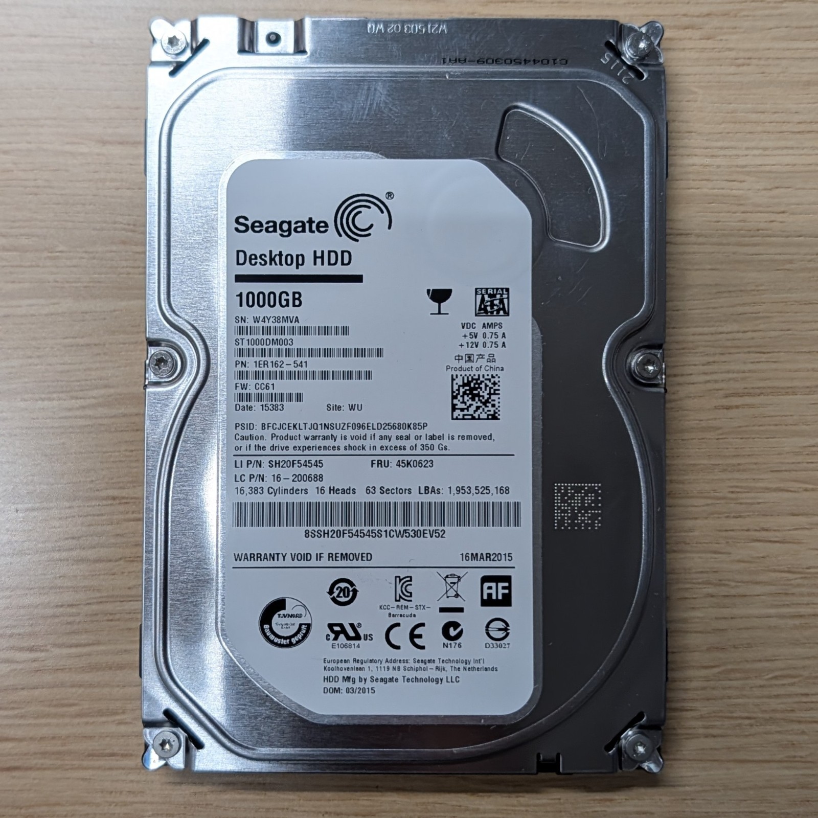 Seagate Desktop HDD 1TB (7200RPM, 3.5\ Seagate Desktop HDD 1TB (7200RPM, 3.5\