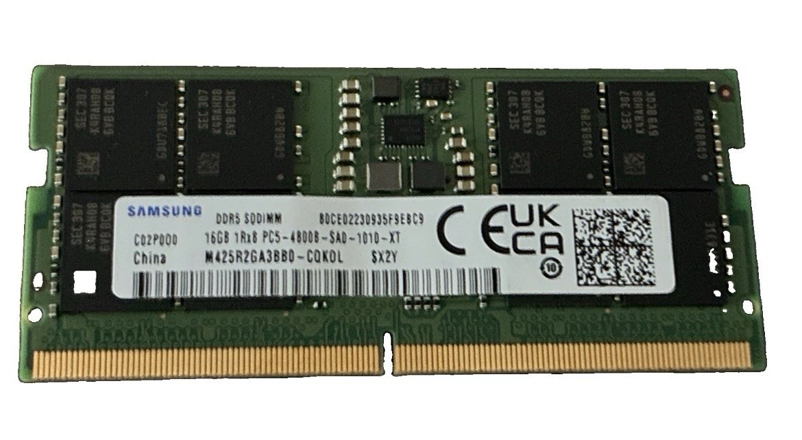 Samsung 16GB PC5-38400 DDR5 4800 MHz SODIMM Laptop Memory RAM Samsung 16GB PC5-38400 DDR5 4800 MHz SODIMM Laptop Memory RAM