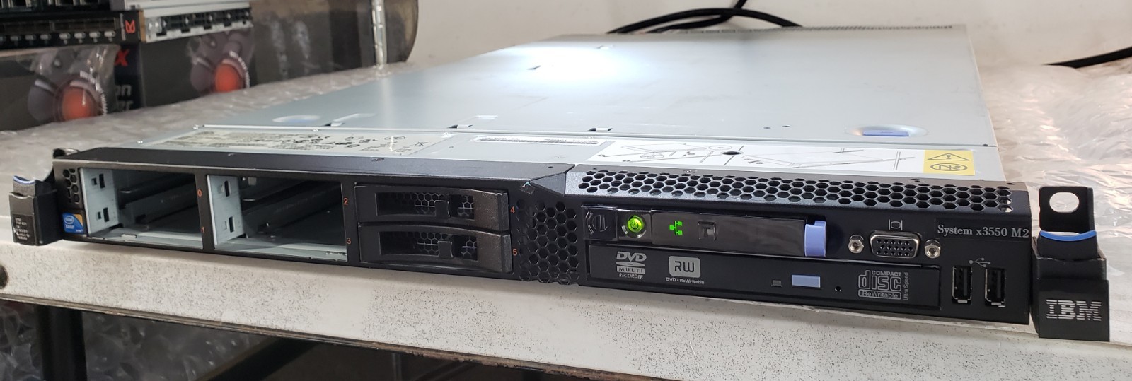 IBM 7946 AC1 System X3550 M2 Server NO HDD w/ Intel X5570+32GB PC3 RAM+2x PSU IBM 7946 AC1 System X3550 M2 Server NO HDD w/ Intel X5570+32GB PC3 RAM+2x PSU