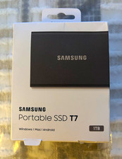 Samsung T7 Portable SSD 1TB Titan Gray USB-C USB 3.2 1050MB/s Password picture