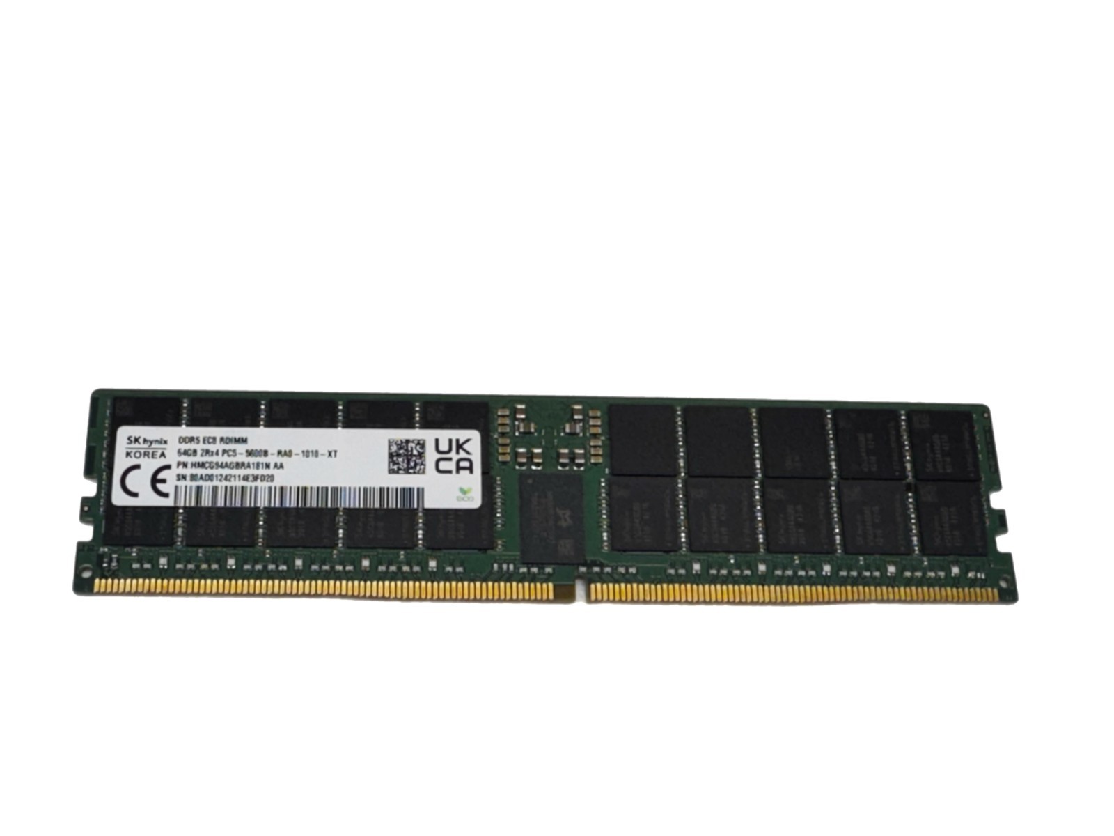 SKhynix 64GB 2Rx4 PC5-5600-RA0-1010-XT ECC REG Server Memory HMCG94AGBRA181N