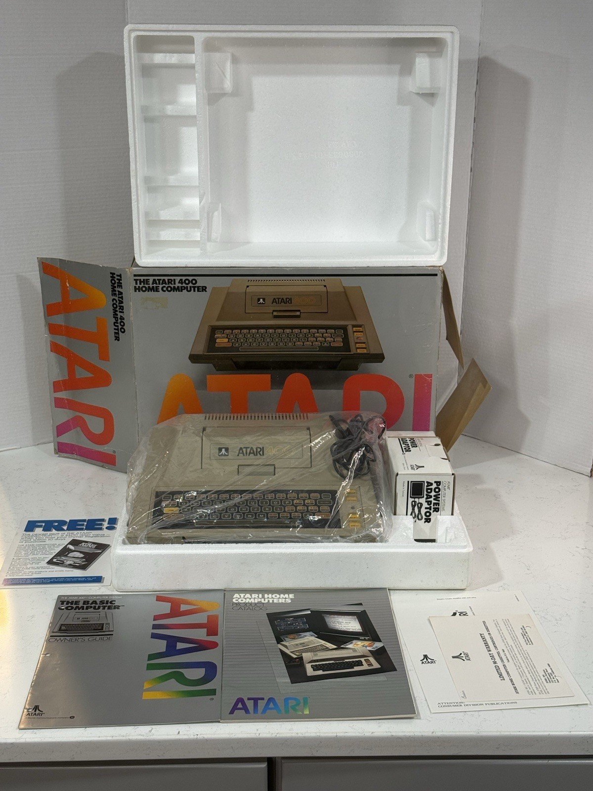 Vintage Atari 400 Home Computer CIB Box Styrofoam Manuals Tested Working OEM Vintage Atari 400 Home Computer CIB Box Styrofoam Manuals Tested Working OEM