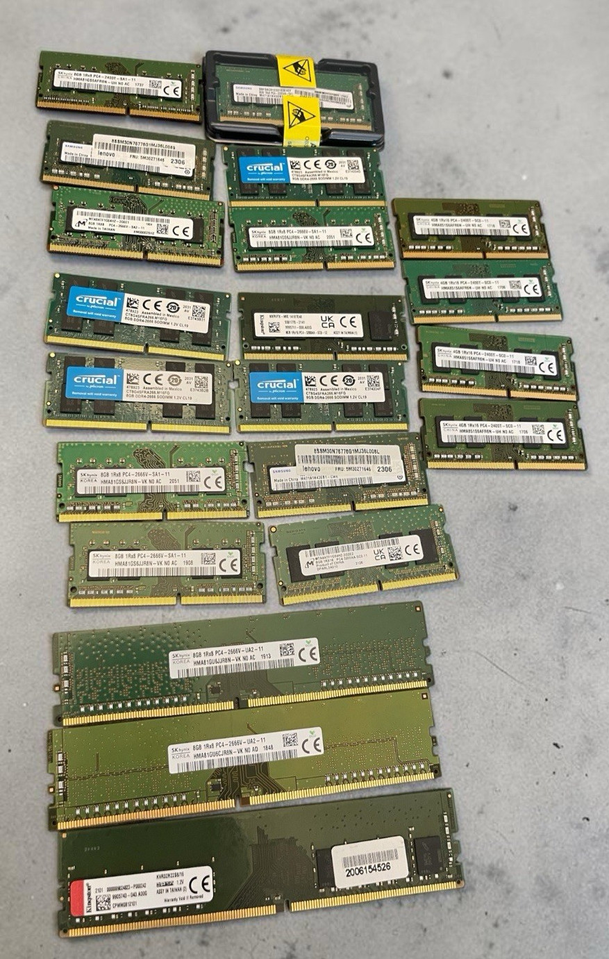 Mixed Lot of DDR4 RAM - See photo for details