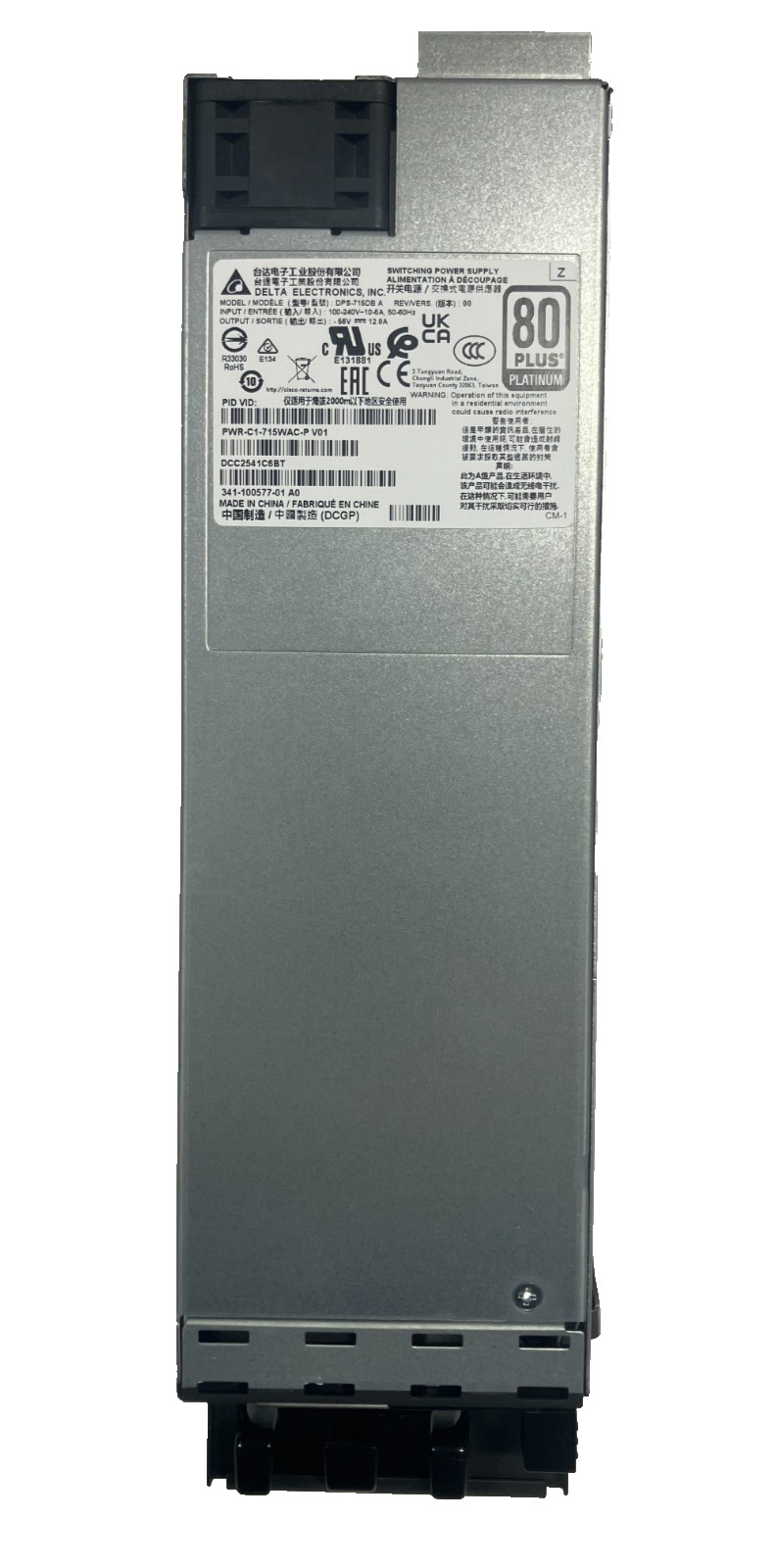 Cisco PWR-C1-715WAC-P-RF AC 80+ Platinum Power Supply