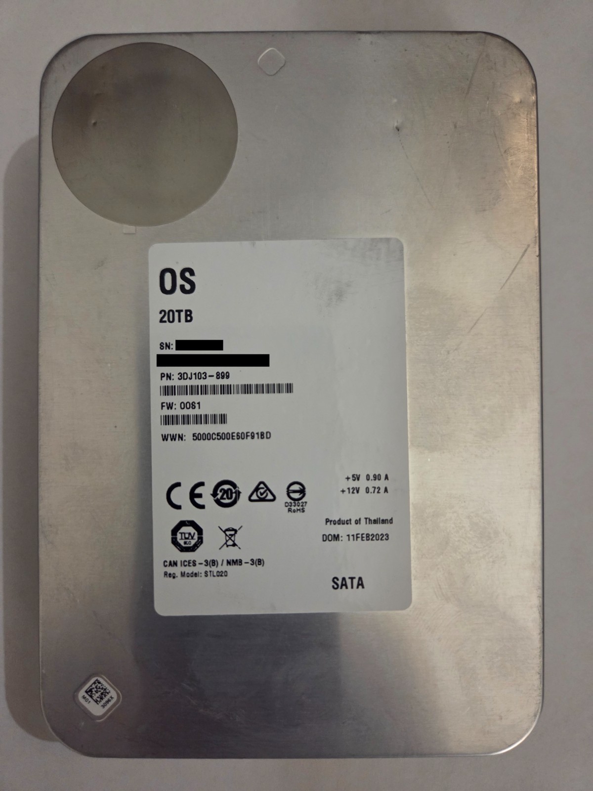 20TB 7200 RPM SATA III Internal 3.5 20TB 7200 RPM SATA III Internal 3.5