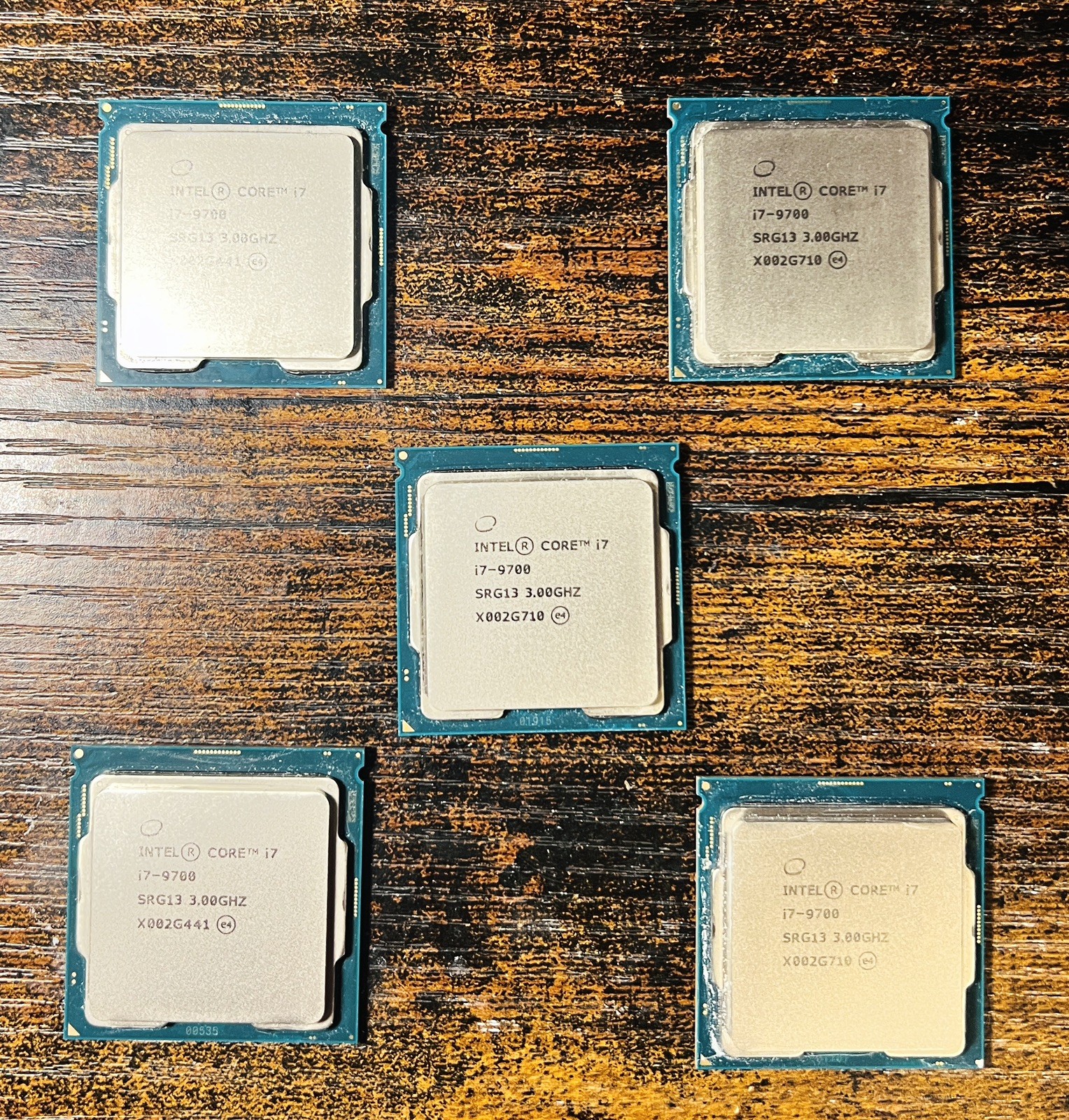 Lot of 5 Intel Core i7-9700 SRG13 3.00GHz 8-Core LGA1151 CPU Processors-Tested Lot of 5 Intel Core i7-9700 SRG13 3.00GHz 8-Core LGA1151 CPU Processors-Tested