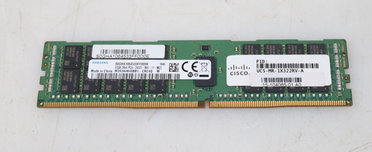 32GB Samsung M393A4K40BB1-CRC0Q PC4-2400T DDR4 ECC RDIMM Server RAM 32GB Samsung M393A4K40BB1-CRC0Q PC4-2400T DDR4 ECC RDIMM Server RAM