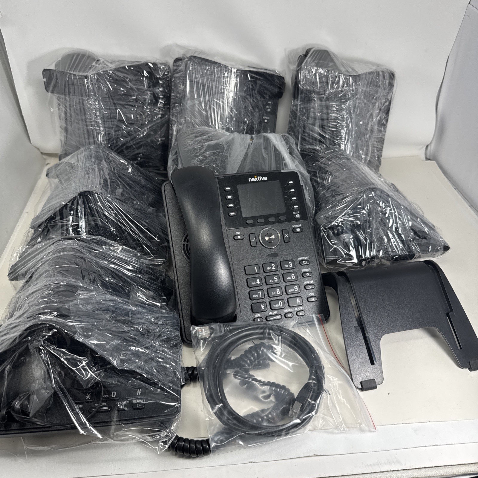 x8 Nextiva X-835 SIP VoIP Color Desk Phone w/ Stand Cord Lot Business