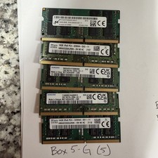 ot of 5 Mixed Brand 16GB DDR4-3200 CL22 SODIMM Laptop RAM (Micron/Samsung/SK hyn picture