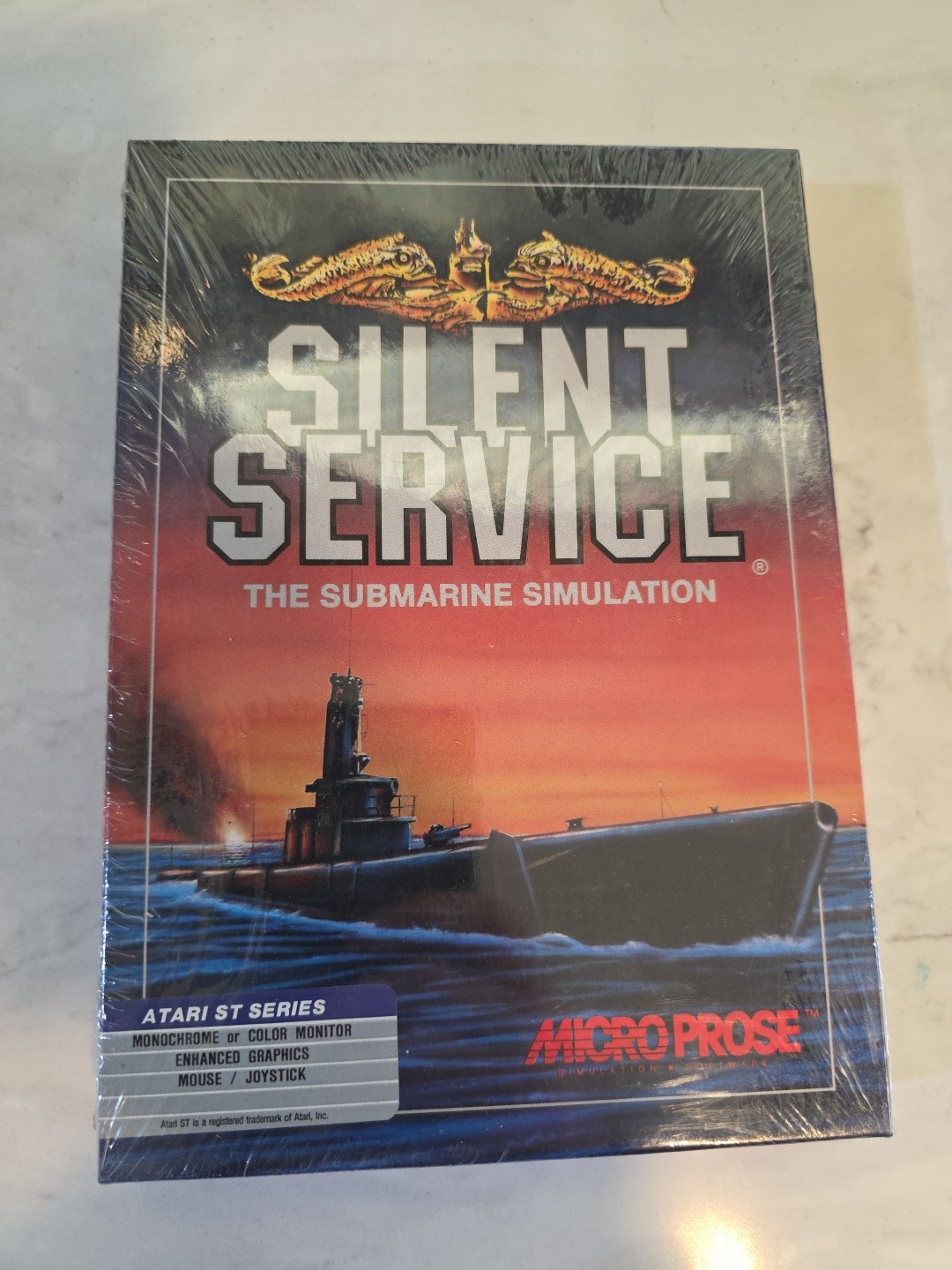 Silent Service Atari 1040/520 ST Disk By Microprose Factory Sealed- BRAND NEW Silent Service Atari 1040/520 ST Disk By Microprose Factory Sealed- BRAND NEW