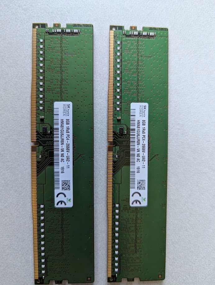 16GB (2x8GB) RAM Kit DDR4 2666mhz 288-pin UDIMM SKhynix