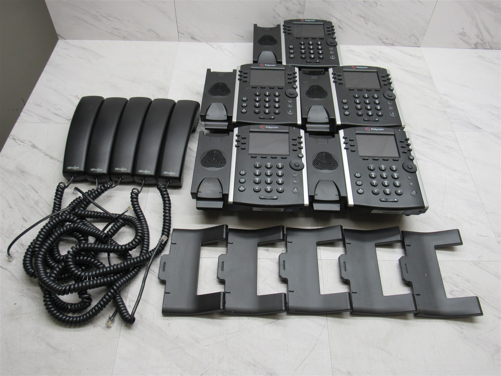 5 LOT - Polycom VVX411 Gigabit VoIP Desktop Business Phone 2201-48450-001