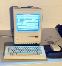 1984 APPLE MACINTOSH 128K MATCHING # BOX Set Original Mac Model M0001 WORKS RARE picture