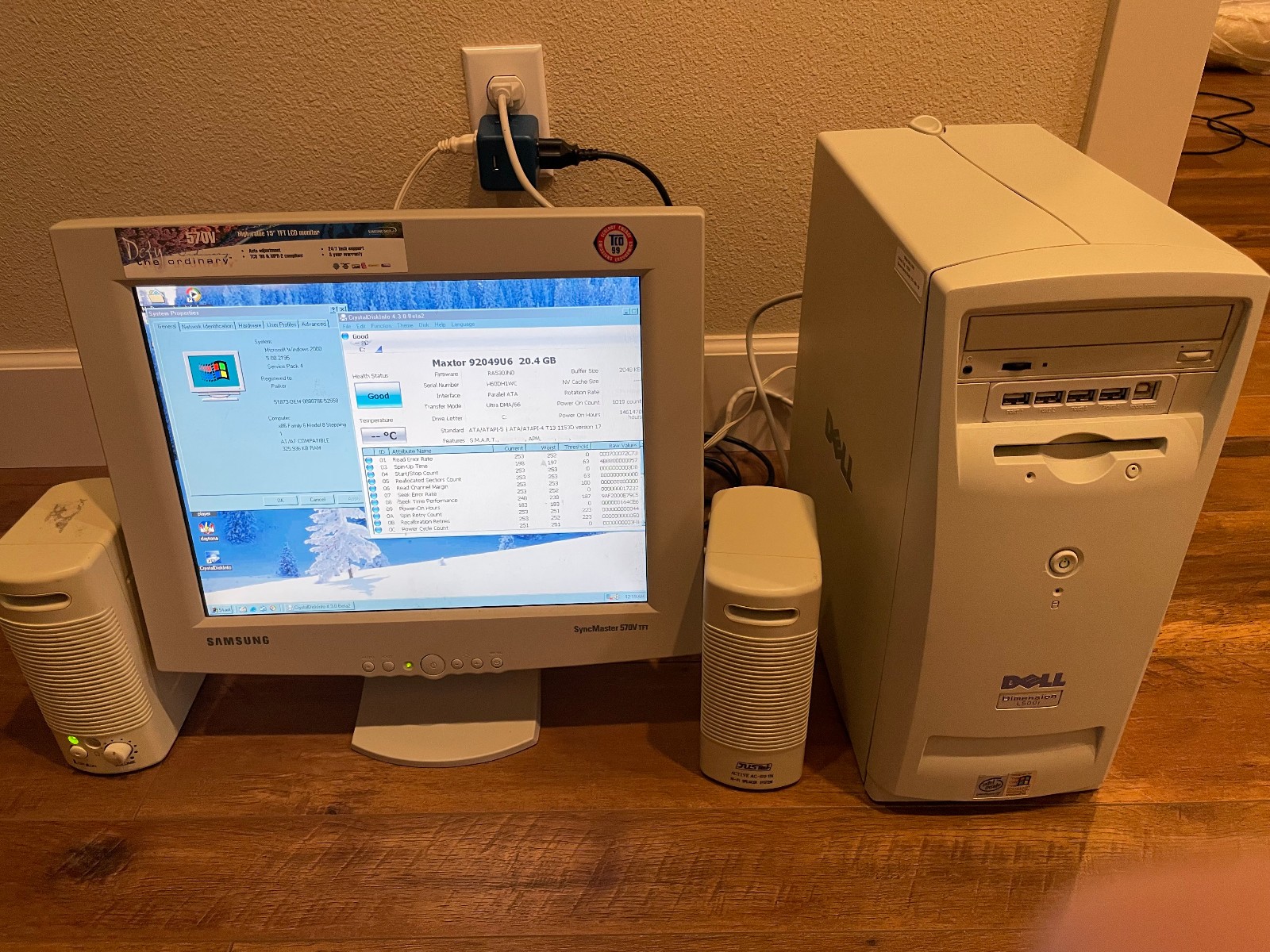 Vintage Dell L500R Working Computer With Monitor and Speakers Windows ...