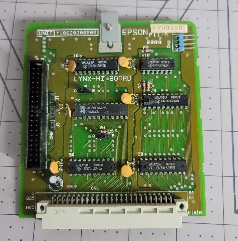 Epson Printer Interface for Apple IIe Lynx-Hi Board PF9926B - Vintage