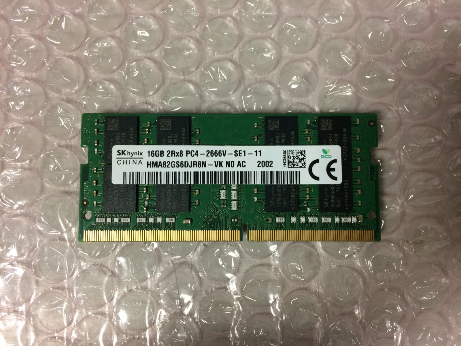 SK Hynix 16GB 2Rx8 PC4-2666V SODIMM Laptop RAM Memory HMA82GS6DJR8N
