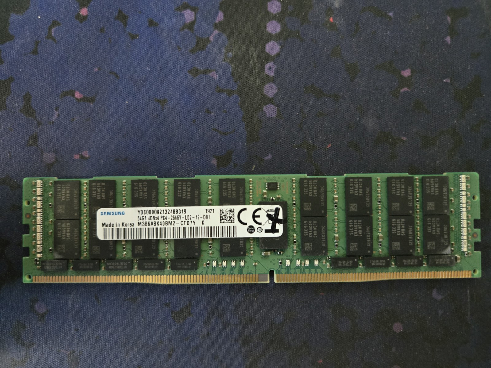 Samsung 64GB 4DRx4 PC4-2666V LD2 DDR4 ECC Server RAM Memory M386A8K40BM2-CTD7Y Samsung 64GB 4DRx4 PC4-2666V LD2 DDR4 ECC Server RAM Memory M386A8K40BM2-CTD7Y