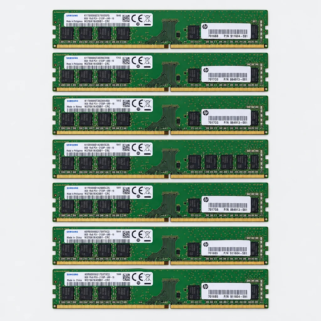 Samsung 8GB 1Rx8 PC4-2400T DDR4 2400MHz RAM UDIMM M378A1K43CB2-CRC Memory Lot