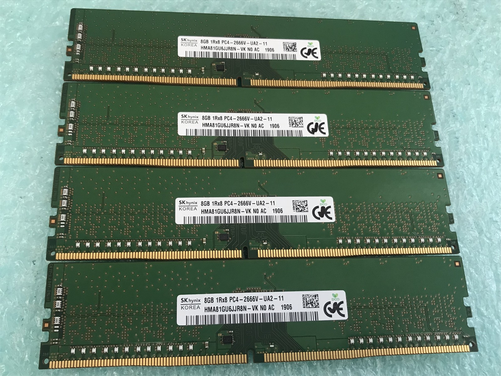 SK hynix 32GB(4 x 8GB) HMA81GU6JJR8N-VK PC4-2666V DDR4 Desktop RAM - CR337A SK hynix 32GB(4 x 8GB) HMA81GU6JJR8N-VK PC4-2666V DDR4 Desktop RAM - CR337A