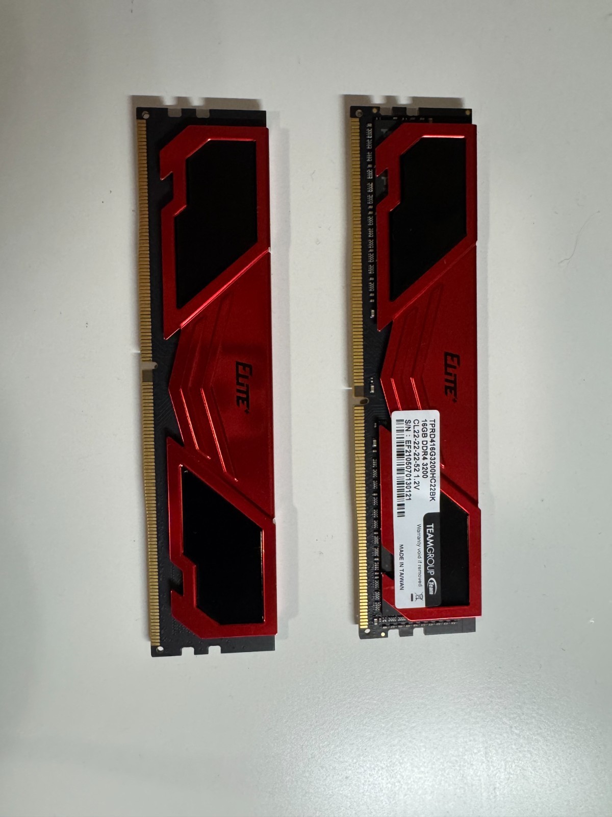 TEAMGROUP Elite Plus 32GB (2x16GB) DDR4 3200MHz Desktop RAM – Red