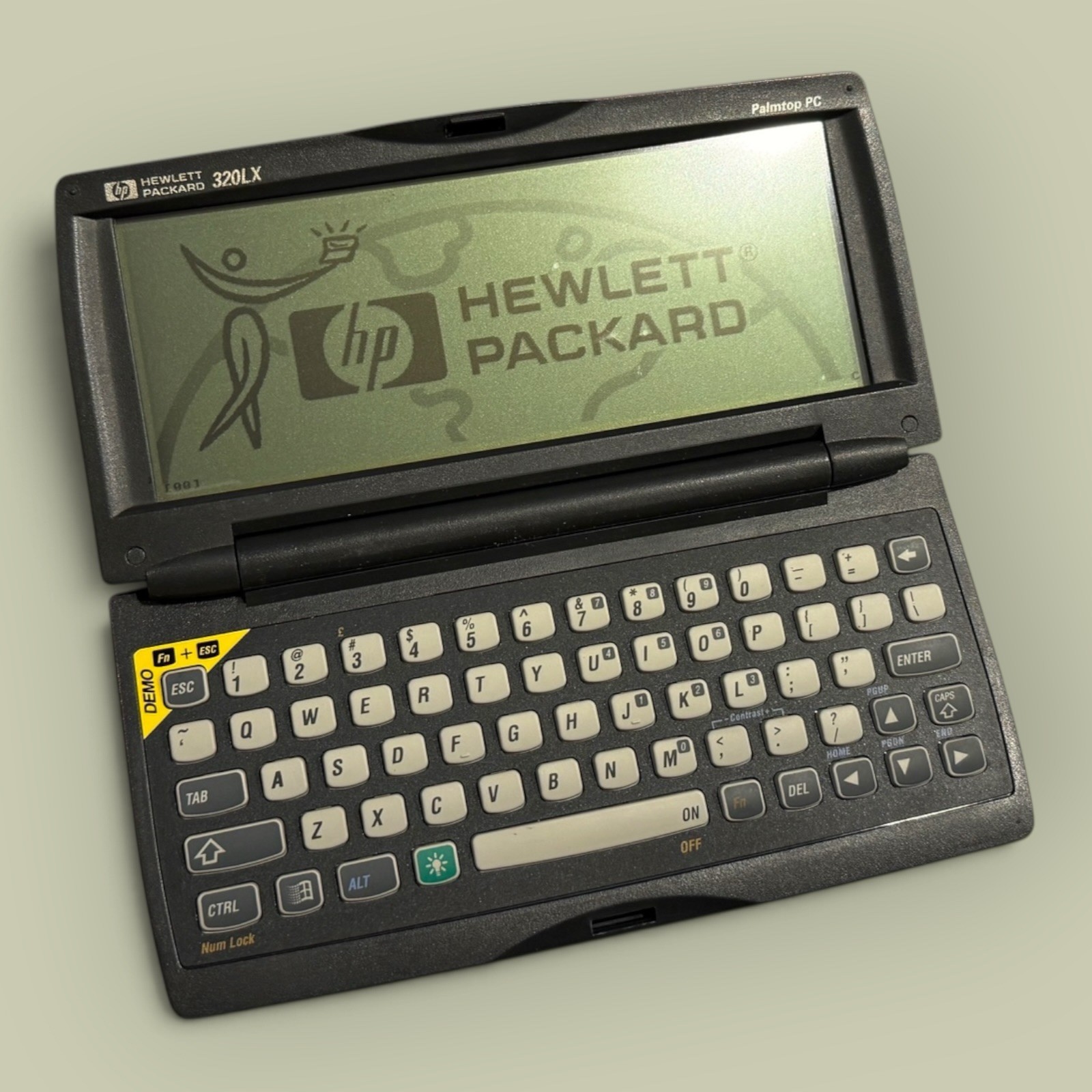 Vintage HP 320LX Palmtop PC w/ Stylus Pen, Backlight, Windows CE | TESTED